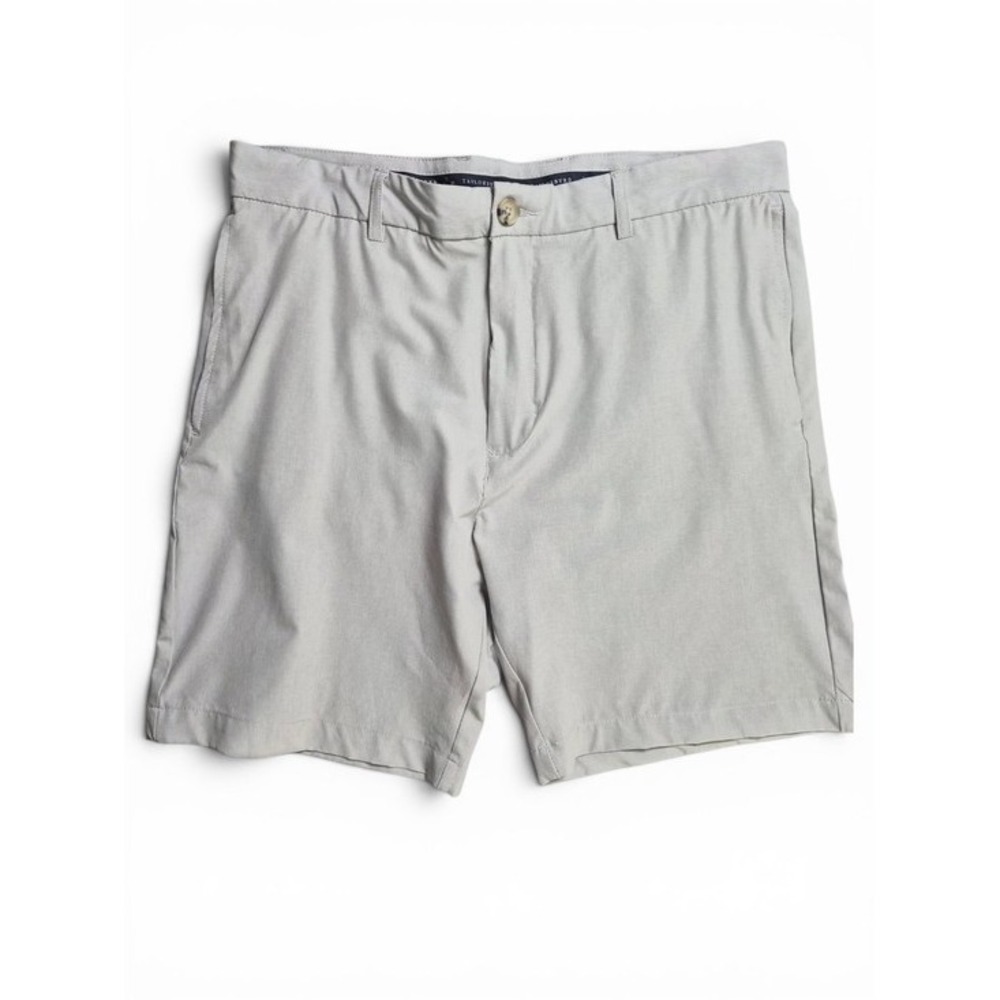 Tailorbyrd Men's Light Grey Stretch Golf Shorts 33 Performance Travel Resort